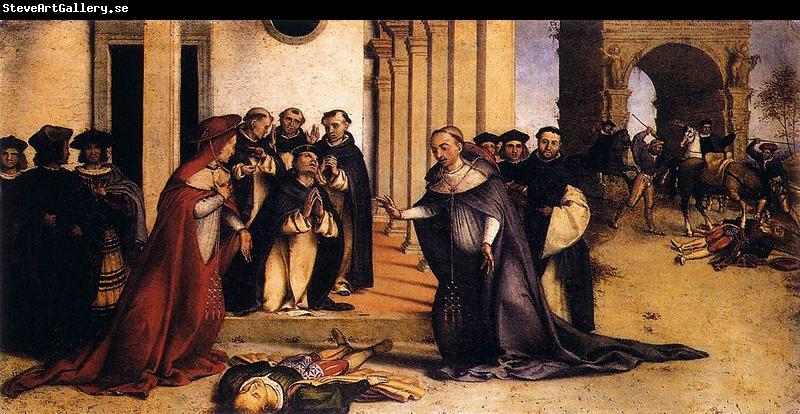 Lorenzo Lotto St Dominic Raises Napoleone Orsini